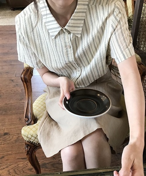 Vipoa(ヴィポア)の「French stripe casual shirt(シャツ/ブラウス・レディース・アイボリー・FREE)」の3枚目の写真