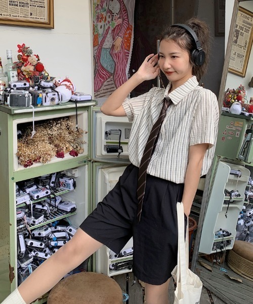 Vipoa(ヴィポア)の「French stripe casual shirt(シャツ/ブラウス・レディース・アイボリー・FREE)」の12枚目の写真