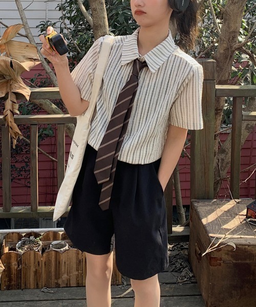 Vipoa(ヴィポア)の「French stripe casual shirt(シャツ/ブラウス・レディース・アイボリー・FREE)」の13枚目の写真