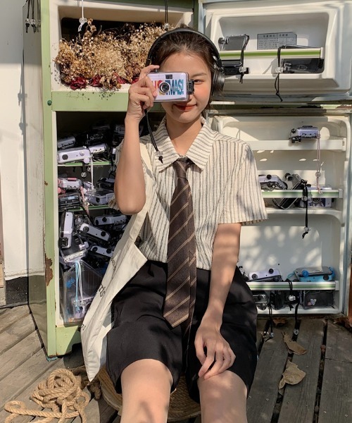 Vipoa(ヴィポア)の「French stripe casual shirt(シャツ/ブラウス・レディース・アイボリー・FREE)」の15枚目の写真