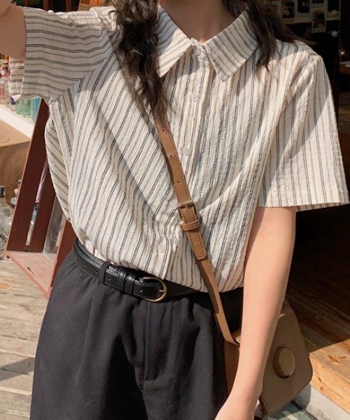 Vipoa(ヴィポア)の「French stripe casual shirt(シャツ/ブラウス・レディース・アイボリー・FREE)」の16枚目の写真