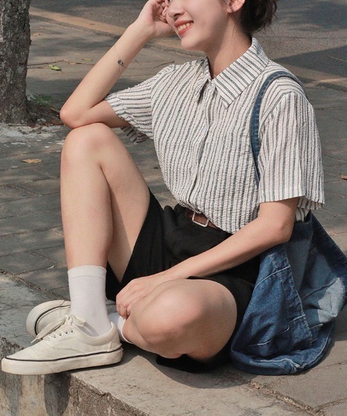 Vipoa(ヴィポア)の「French stripe casual shirt(シャツ/ブラウス・レディース・アイボリー・FREE)」の20枚目の写真