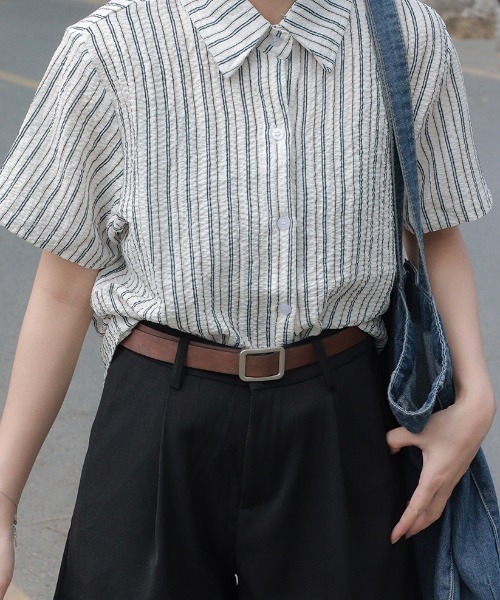 Vipoa(ヴィポア)の「French stripe casual shirt(シャツ/ブラウス・レディース・アイボリー・FREE)」の19枚目の写真