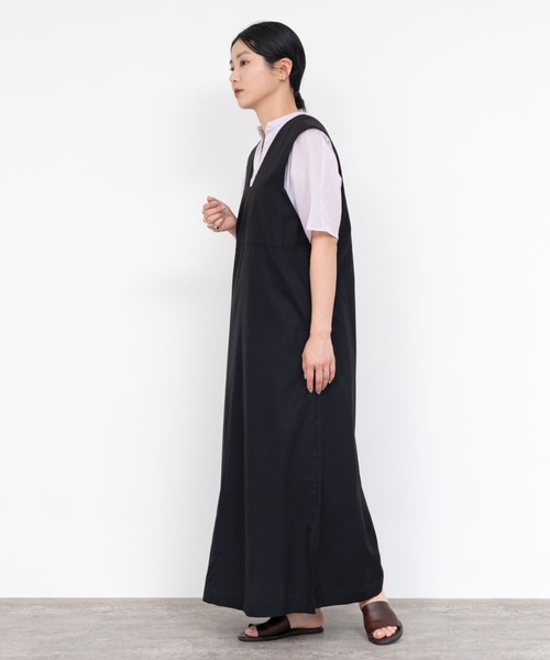 yuni 80/2強撚ギャバコットン ジャンパースカート yuni（ユニ ）の「△80/2強撚ギャバコットン jumper skirt