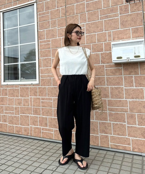 hunch(ハンチ)の「hunch 接触冷感 ストレートパンツ(その他パンツ・レディース・ブラック/ピンク/グレー/カーキ・FREE)」の11枚目の写真