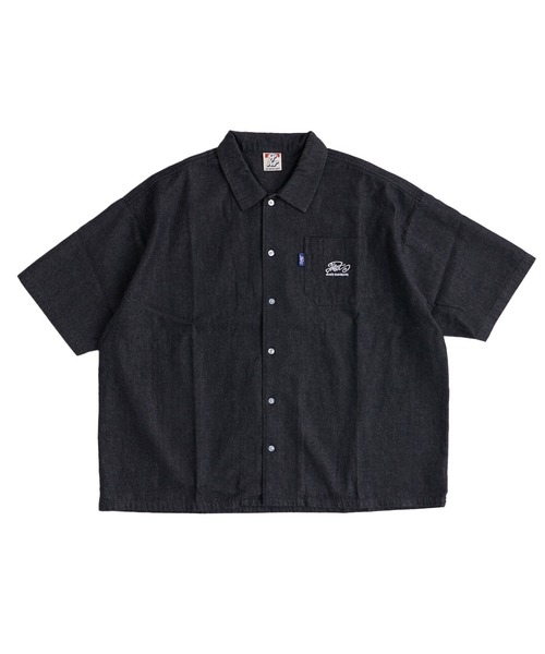 WHO'S WHO gallery（フーズフーギャラリー）の「COOPER FACT チェック刺繍半袖ビッグシャツ（シャツ/ブラウス・レディース・インディゴブルー/ネイビー/ベージュ/サックスブルー/ブラック・FREE）」の22枚目の写真