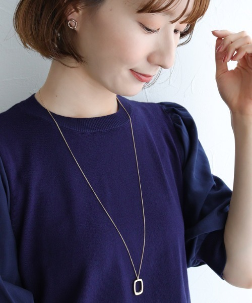 Pierrot（ピエロ）の「スクエアトップロングネックレス（ネックレス・レディース・シルバー/ゴールド・FREE）」の6枚目の写真