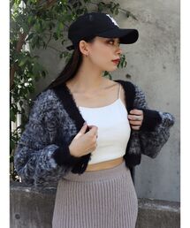 EVRIS | ミックスシャギーショートニットカーディガン(カーディガン/ボレロ)