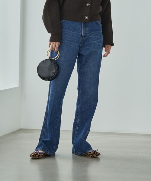 coen(コーエン)の「フレアデニムパンツ(デニムパンツ・レディース・ブラック/コバルトブルー・S/M/L)」の19枚目の写真