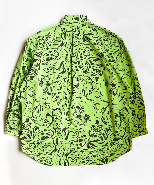 AlexanderLeeChang（アレキサンダーリーチャン）の「NYANCAMO BB SHIRTS（シャツ/ブラウス・メンズ・ブラック/ライム・2/3）」の12枚目の写真