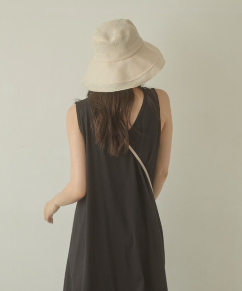 ACYM（アシーム）の「Natural wide brim ハット（ハット・レディース・アイボリー/ベージュ/ブラック・FREE）」の6枚目の写真