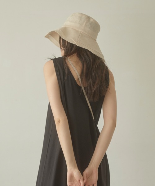 ACYM（アシーム）の「Natural wide brim ハット（ハット・レディース・アイボリー/ベージュ/ブラック・FREE）」の7枚目の写真