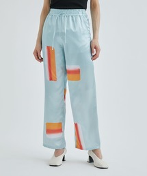 【TELMA/テルマ】PrintedRelaxedPants/プリントリラックスパンツ/サテンパンツ