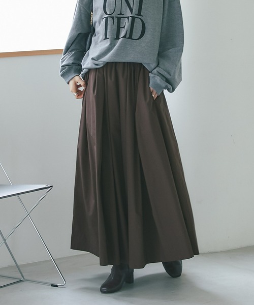 RIVE DROITE（リヴドロワ）の「静電気防止/ボリュームスカート（スカート・レディース・ブラウン/オフホワイト/ブラック・36/38）」の3枚目の写真