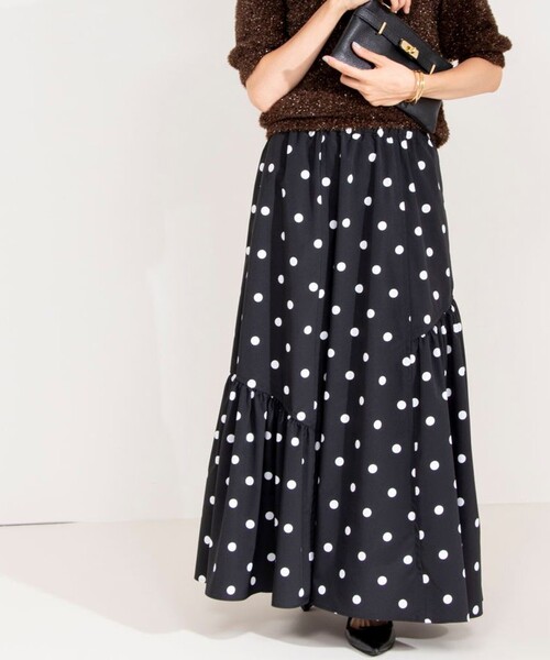 NOLLEY’s sophi ドットタフタティアードワンピース サイズ36 NOLLEY's sophi ドットタフタティアードワンピース サイズ36