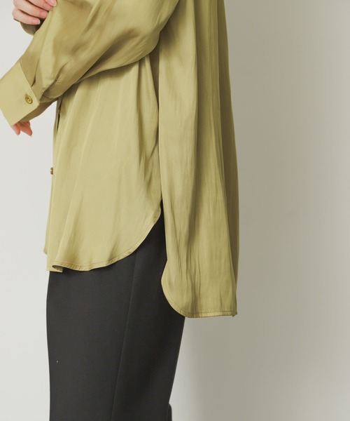 SENSE OF PLACE by URBAN RESEARCH(センスオブプレイスバイアーバンリサーチ)の「サテンルーズシャツ(シャツ/ブラウス・レディース・チャコールグレー/イエロー/ブルー系その他・ONE)」の22枚目の写真