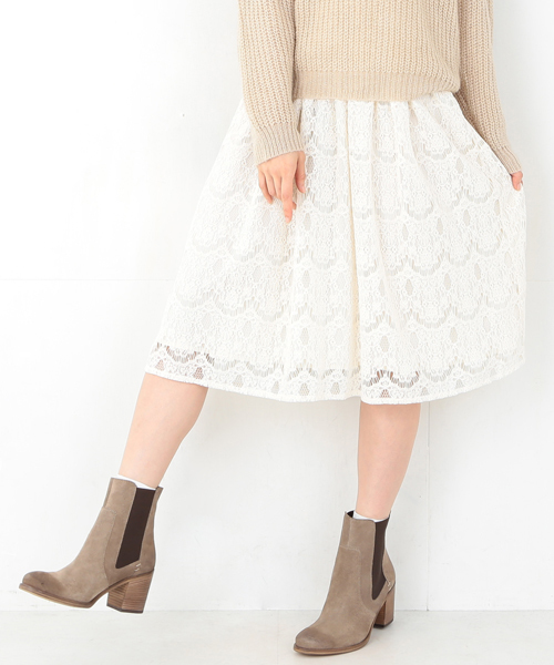 CAROLINA GLASER(カロリナ グレイサー)の「CAROLINA GLASER / レース スカート(スカート・レディース・ブラック/クリーム・ONE SIZE)」の7枚目の写真