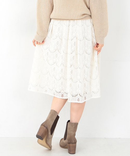 CAROLINA GLASER(カロリナ グレイサー)の「CAROLINA GLASER / レース スカート(スカート・レディース・ブラック/クリーム・ONE SIZE)」の12枚目の写真