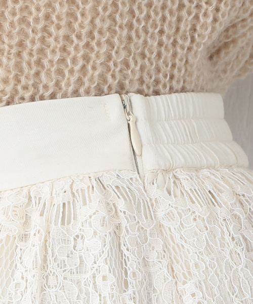 CAROLINA GLASER(カロリナ グレイサー)の「CAROLINA GLASER / レース スカート(スカート・レディース・ブラック/クリーム・ONE SIZE)」の8枚目の写真