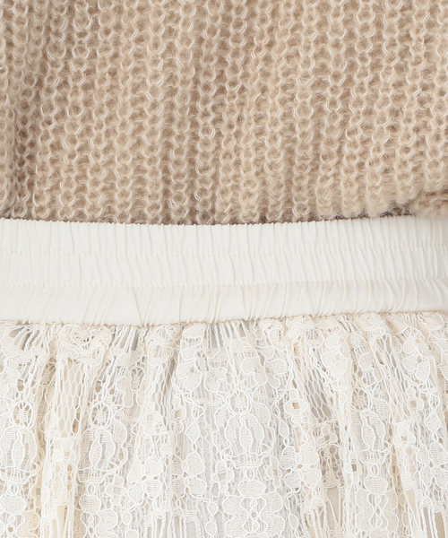 CAROLINA GLASER(カロリナ グレイサー)の「CAROLINA GLASER / レース スカート(スカート・レディース・ブラック/クリーム・ONE SIZE)」の9枚目の写真