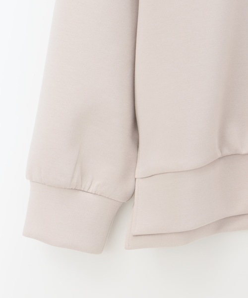 Honeys（ハニーズ）の「ハーフジップゆるトップススウェット（スウェット・レディース・アイボリー/グレイッシュベージュ/モカ/ブラック/オリーブ・L/S/LL/M）」の17枚目の写真