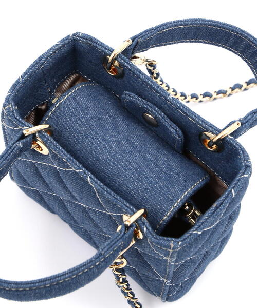 NATURAL BEAUTY BASIC（ナチュラルビューティーベーシック）の「◇【Oggi11月号掲載】タイニーレディバッグ（ショルダーバッグ・レディース・ブルー/ブラック/オフホワイト・ﾌﾘ-）」の22枚目の写真