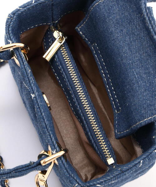 NATURAL BEAUTY BASIC（ナチュラルビューティーベーシック）の「◇【Oggi11月号掲載】タイニーレディバッグ（ショルダーバッグ・レディース・ブルー/ブラック/オフホワイト・ﾌﾘ-）」の19枚目の写真