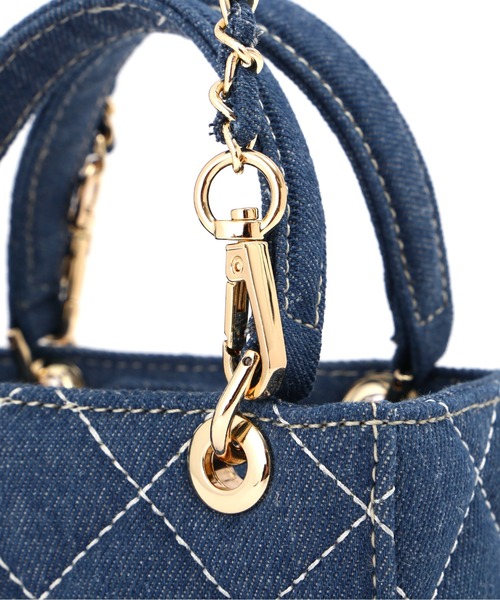 NATURAL BEAUTY BASIC（ナチュラルビューティーベーシック）の「◇【Oggi11月号掲載】タイニーレディバッグ（ショルダーバッグ・レディース・ブルー/ブラック/オフホワイト・ﾌﾘ-）」の14枚目の写真