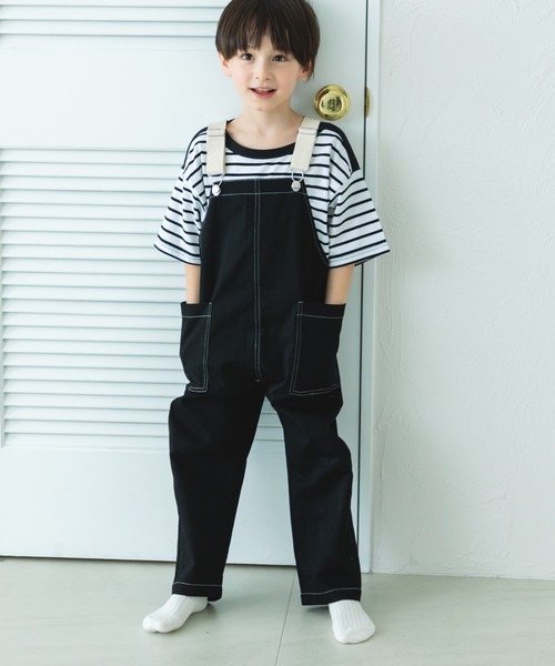 pairmanon(ペアマノン)の「【リンクコーデ】ツイルサロペット(サロペット/オーバーオール・キッズ・ブルー系その他/レッド系その他/ベージュ系その他/ホワイト系その他/グレー系その他/ブラック系その他・120/110/90/130/100/140/150)」の3枚目の写真