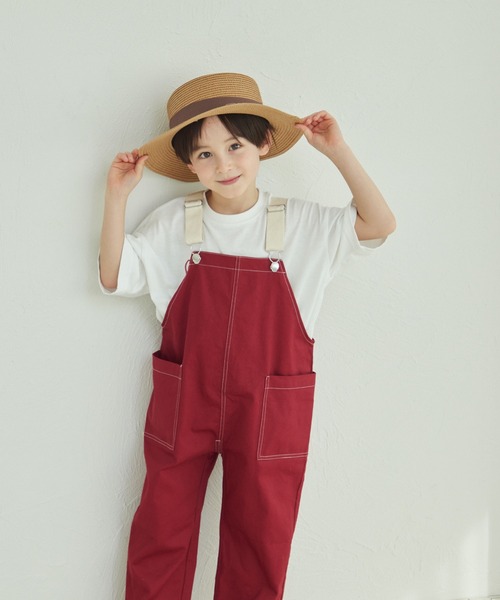 pairmanon(ペアマノン)の「【リンクコーデ】ツイルサロペット(サロペット/オーバーオール・キッズ・ブルー系その他/レッド系その他/ベージュ系その他/ホワイト系その他/グレー系その他/ブラック系その他・120/110/90/130/100/140/150)」の6枚目の写真