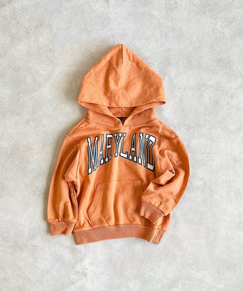 Life Support Products（ライフサポートプロダクツ）の「裏毛プリントパーカー（80～150cm）（パーカー・キッズ・オレンジ/ネイビー/パープル/ダークブルー・95/130/110/100/90/80/120/140/150）」の4枚目の写真