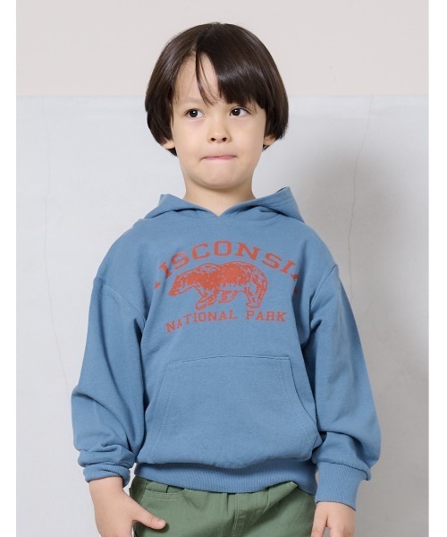 Life Support Products（ライフサポートプロダクツ）の「裏毛プリントパーカー（80～150cm）（パーカー・キッズ・オレンジ/ネイビー/パープル/ダークブルー・95/130/110/100/90/80/120/140/150）」の8枚目の写真