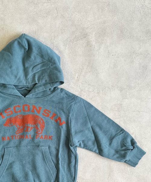 Life Support Products（ライフサポートプロダクツ）の「裏毛プリントパーカー（80～150cm）（パーカー・キッズ・オレンジ/ネイビー/パープル/ダークブルー・95/130/110/100/90/80/120/140/150）」の6枚目の写真