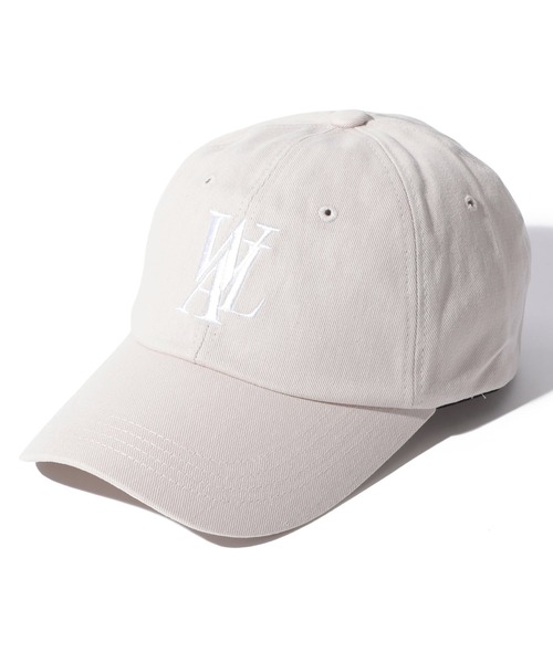 キャップ WOOALONG Signature Logo ball cap PIGMENT BEIGE SF5AAC106BE WOOALONG/ウアロン】signature Logo ball cap / SD5AAC102