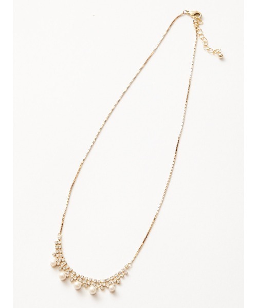 AIMER（エメ）の「ビジュー×パールネックレス（ネックレス・レディース・シルバー/ゴールド・FREE）」の2枚目の写真