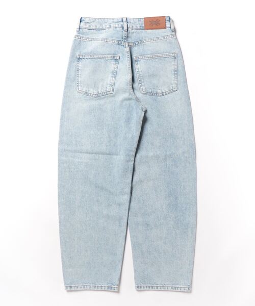 BENETTON (UNITED COLORS OF BENETTON)（ベネトンユナイテッドカラーズオブベネトン）の「ダメージ加工バルーンデニムパンツ（デニムパンツ・レディース・ブラック/ライトインディゴブルー・25inch/27inch/28inch/26inch/29inch）」の3枚目の写真