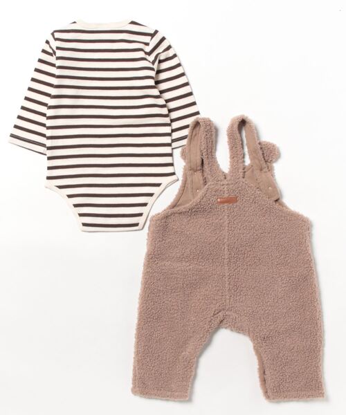 petit main(プティマイン)の「もこもこくまサロペット(アンサンブル・キッズ・モカ/アイボリー・80cm/70cm)」の19枚目の写真