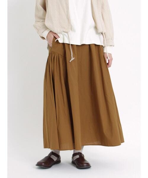 Samansa Mos2（サマンサ モスモス）の「柄アソート切替ギャザースカート（スカート・レディース・グレー/ピンク/ネイビー/キャメル/ベージュ・F）」の11枚目の写真