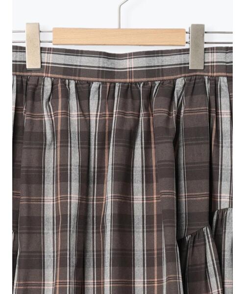 Samansa Mos2（サマンサ モスモス）の「柄アソート切替ギャザースカート（スカート・レディース・グレー/ピンク/ネイビー/キャメル/ベージュ・F）」の14枚目の写真