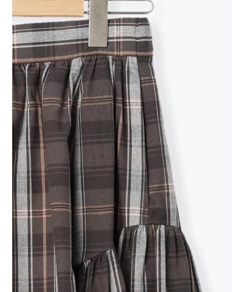 Samansa Mos2（サマンサ モスモス）の「柄アソート切替ギャザースカート（スカート・レディース・グレー/ピンク/ネイビー/キャメル/ベージュ・F）」の19枚目の写真