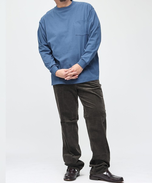 B&T CLUB(ビーティークラブ)の「+STRONG ポケット付き ロンT オールマイTシャツ B&T CLUB (ビーアンドティークラブ)(Tシャツ/カットソー・メンズ・ブルー/ワイン/ダークグレー/オレンジ/ベージュ/ホワイト/ブラック/グレー/パープル/ダークブラウン/ネイビー/カーキ・X3(6L~7L)/X2(4L~5L)/X1(3L~4L)/X4(8L~9L)/X5(9L~10L))」の21枚目の写真