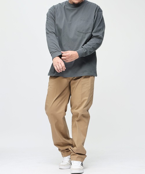 B&T CLUB(ビーティークラブ)の「+STRONG ポケット付き ロンT オールマイTシャツ B&T CLUB (ビーアンドティークラブ)(Tシャツ/カットソー・メンズ・ブルー/ワイン/ダークグレー/オレンジ/ベージュ/ホワイト/ブラック/グレー/パープル/ダークブラウン/ネイビー/カーキ・X3(6L~7L)/X2(4L~5L)/X1(3L~4L)/X4(8L~9L)/X5(9L~10L))」の17枚目の写真