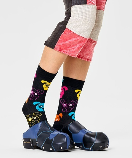 Happy Socks(ハッピーソックス)の「Happy Socks Dog クルーソックス 10201110(ソックス/靴下・レディース・ブラック・M/XL/L)」の2枚目の写真
