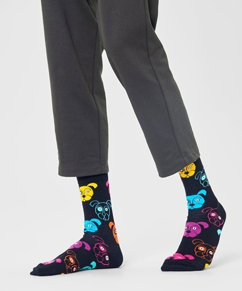Happy Socks(ハッピーソックス)の「Happy Socks Dog クルーソックス 10201110(ソックス/靴下・レディース・ブラック・M/XL/L)」の3枚目の写真