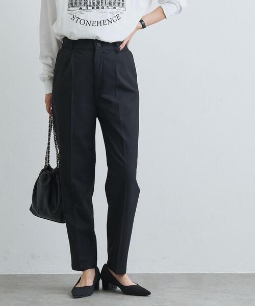 coen（コーエン）の「イージービューティーテーパードパンツ（WEB限定サイズ）（スラックス・レディース・ブラック/ベージュ/ダークグレー/モカ・S/L/M/XL）」の13枚目の写真