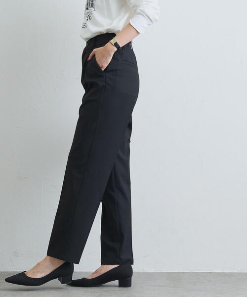 coen（コーエン）の「イージービューティーテーパードパンツ（WEB限定サイズ）（スラックス・レディース・ブラック/ベージュ/ダークグレー/モカ・S/L/M/XL）」の14枚目の写真