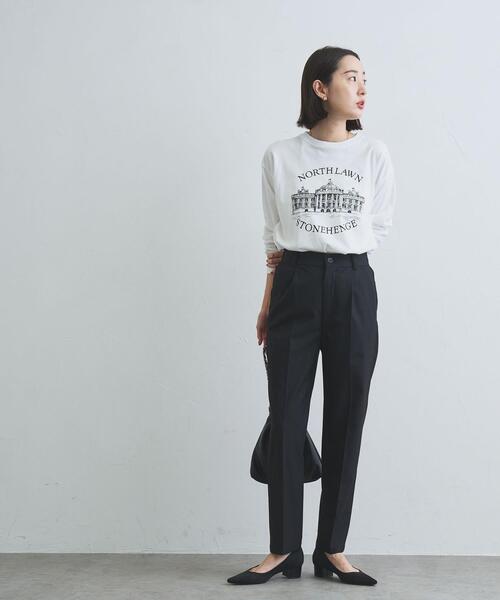 coen（コーエン）の「イージービューティーテーパードパンツ（WEB限定サイズ）（スラックス・レディース・ブラック/ベージュ/ダークグレー/モカ・S/L/M/XL）」の17枚目の写真