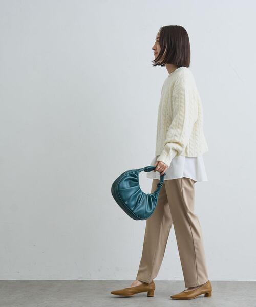 coen（コーエン）の「イージービューティーテーパードパンツ（WEB限定サイズ）（スラックス・レディース・ブラック/ベージュ/ダークグレー/モカ・S/L/M/XL）」の8枚目の写真