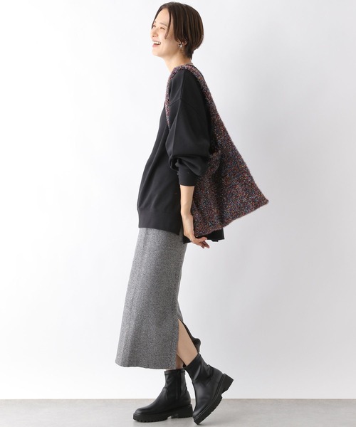 LEPSIM（レプシィム）の「【産前・産後対応】マタニティ／12ゲージ2WAYリブスカート　971642（マタニティウェア/グッズ・レディース・ブラック/ブラック系その他/ブラウン/アイボリー・FREE）」の13枚目の写真