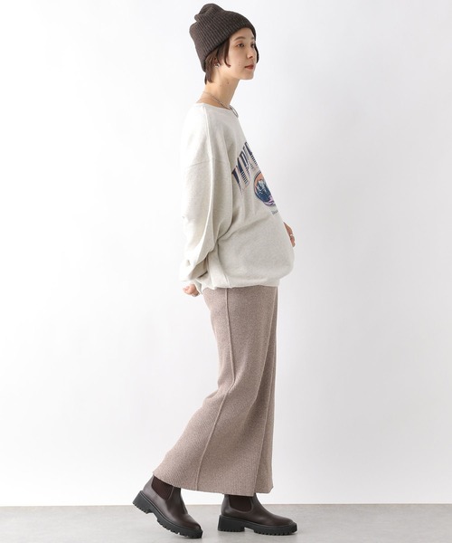 LEPSIM（レプシィム）の「【産前・産後対応】マタニティ／12ゲージ2WAYリブスカート　971642（マタニティウェア/グッズ・レディース・ブラック/ブラック系その他/ブラウン/アイボリー・FREE）」の16枚目の写真